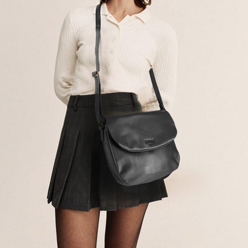 Sac à rabat en cuir 23x28x5 cm CORDE