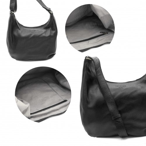 Sac en cuir avec fermeture éclair 22x19x8 cm MINE