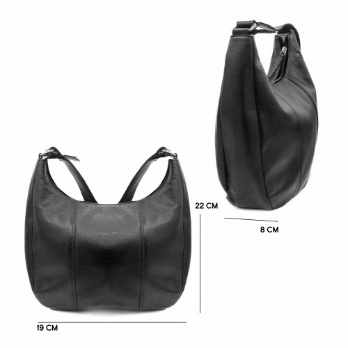 Sac en cuir avec fermeture éclair 22x19x8 cm MINE