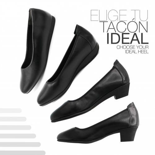 Chaussure en cuir professionnelle pour bureau et événements - talon 3,5 cm