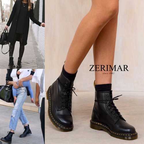 Bottines style militaire avec fermeture éclair modèle DOCTER