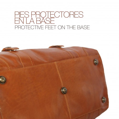 Grand sac de voyage en cuir 28x49x24 cm DECOX