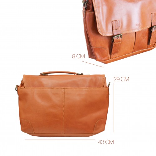 Porte-documents multi-espaces en cuir 29x43x9 cm ROBE