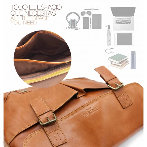 Porte-documents multi-espaces en cuir 29x43x9 cm ROBE
