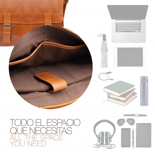 Porte-documents multi-espaces en cuir 28x40x7 cm REDUCTIO