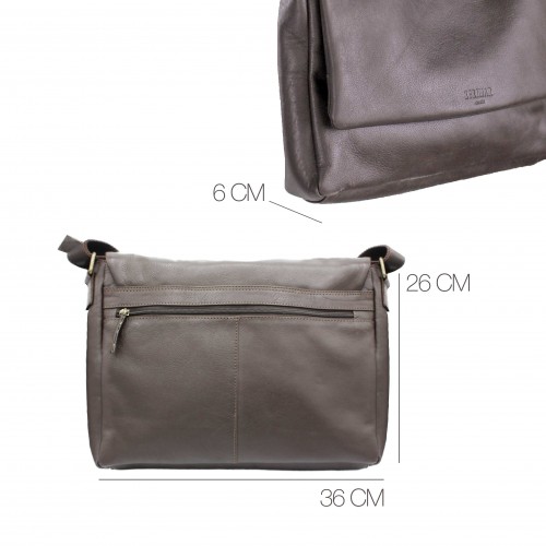 Porte-documents multi-espaces en cuir 26x36x6 cm VALS