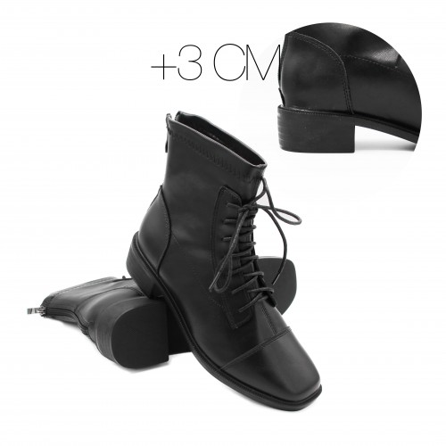Boots à lacets à bout carré modèle LIBBY