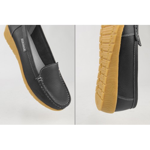 Mocassins en cuir avec semelle intérieure confort PUREZA