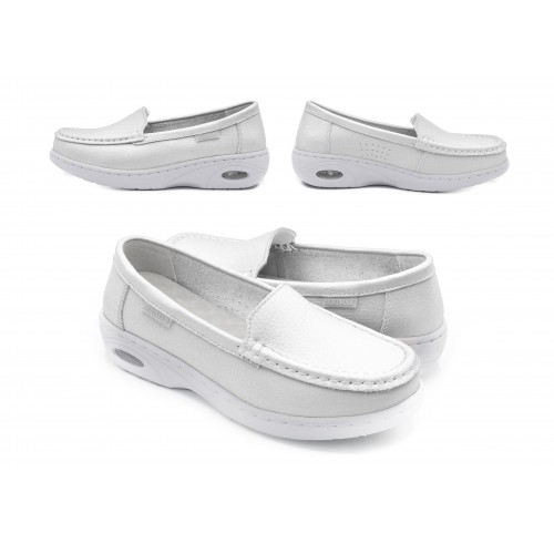 Mocassins en cuir confortables avec chambre à air et semelle intérieure confort