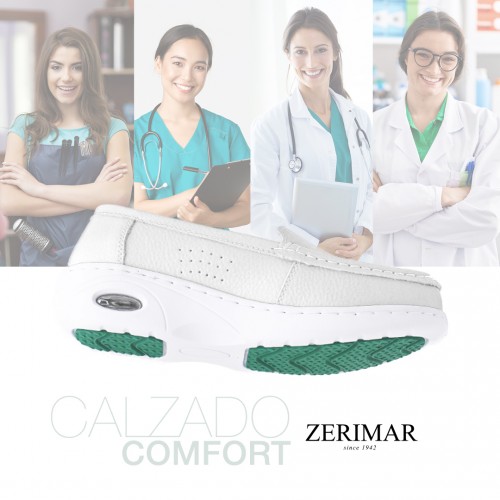 Mocassins en cuir confortables avec chambre à air et semelle intérieure confort