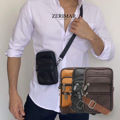Sac bandoulière en cuir avec poignée et détail ceinture 10x8 cm