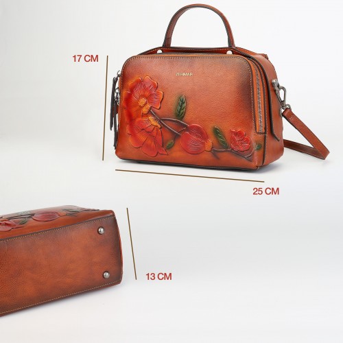 Sac en cuir gravé avec...