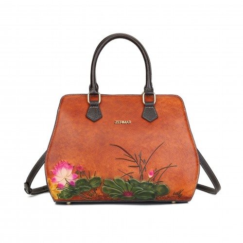 Sac en cuir gravé avec...
