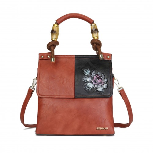 Sac en cuir gravé avec...