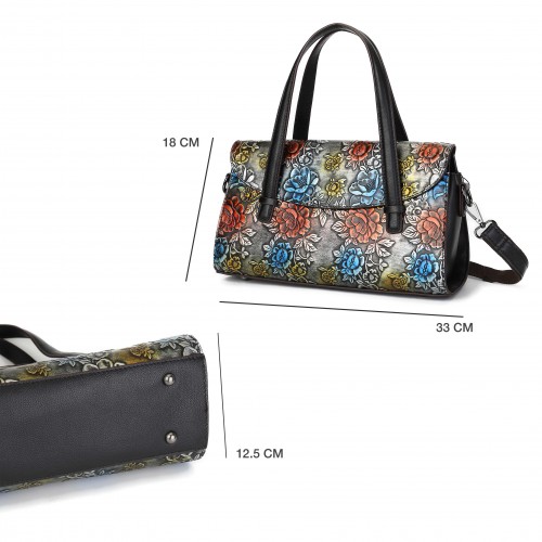 Sac en cuir gravé avec...