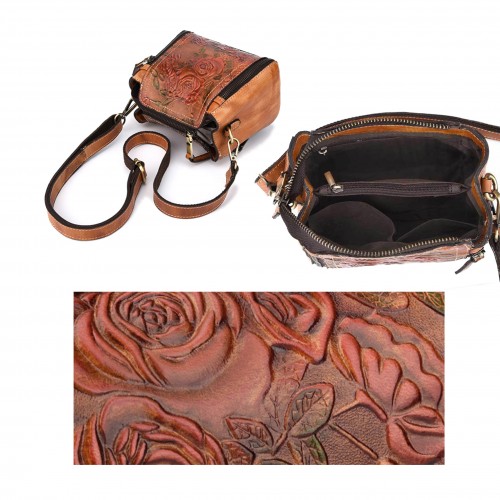 Sac en cuir à double poignée 19,5x17x8 cm ENRO