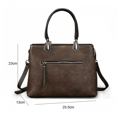 Sac en cuir à double poignée 28x21x11 cm ROSES