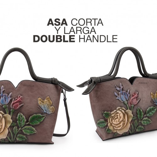 Sac en cuir à double poignée 30x21x12 cm FLORES