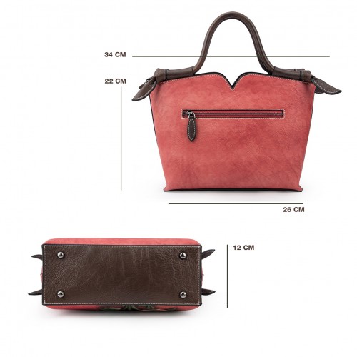 Sac en cuir à double poignée 30x21x12 cm FLORES