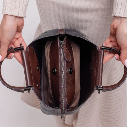 Sac en cuir à double poignée 26x21x12,5 cm AIRE
