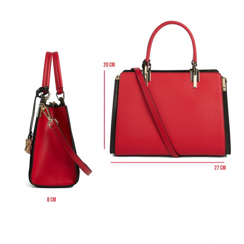 Sac en cuir à double anse 27x20x10 cm CRUDELIA