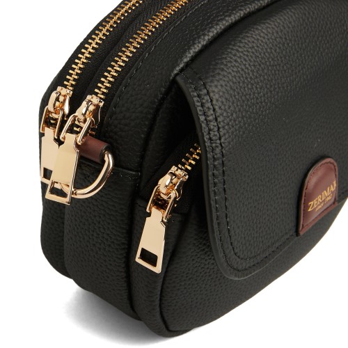 Sac bandoulière en cuir 18x16x8 cm OVALO