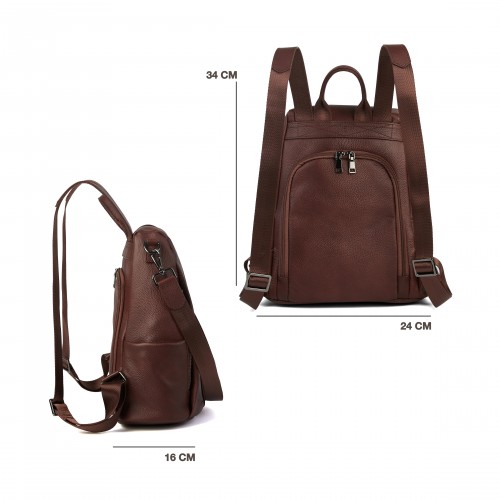 Sac à dos en cuir avec...