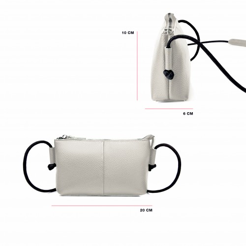 Sac bandoulière en cuir 18x12x5 cm CANASTERO