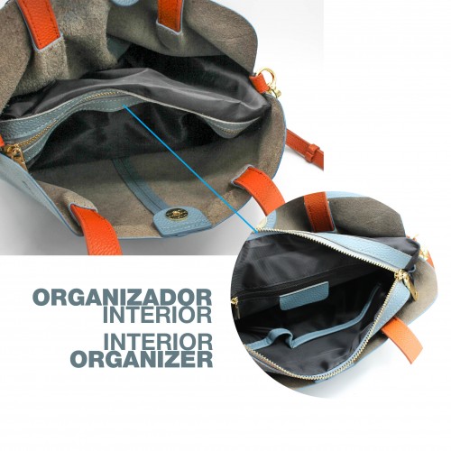 Sac en cuir à double anse 30x21x13,5 cm SOMO