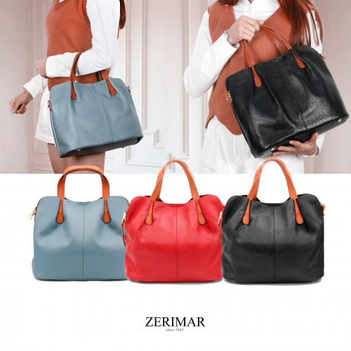 Sac en cuir à double anse 30x21x13,5 cm SOMO