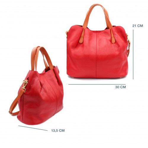 Sac en cuir à double anse 30x21x13,5 cm SOMO