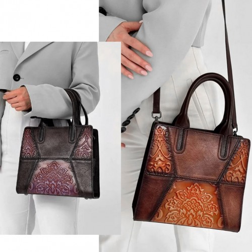 Sac en cuir à double anse 24x23x8 cm ETANBA