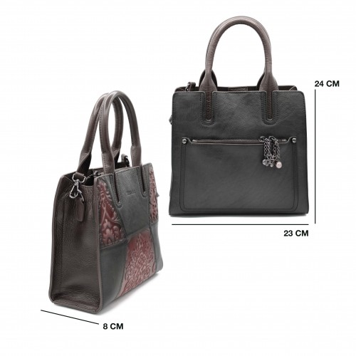 Sac en cuir à double anse 24x23x8 cm ETANBA