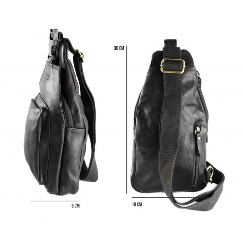 Sac bandoulière en cuir modèle PATER 16x34x9 cm