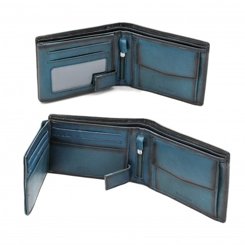 Portefeuille en cuir 9,5x13 cm - OCEAN&APACHE