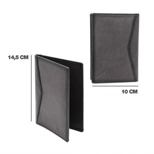 Protège-passeport multi-usages en cuir 14,5x10 cm OCEAN&APACHE