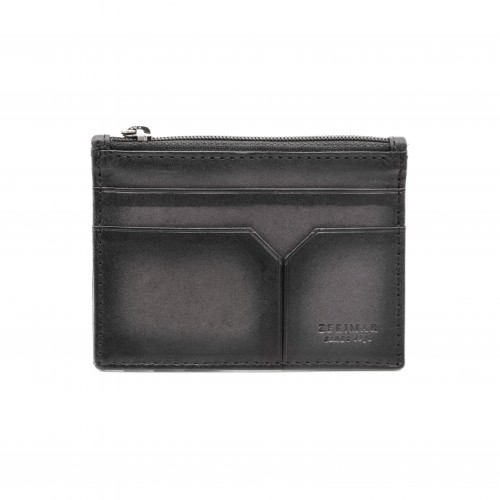 Porte-cartes en cuir avec fermeture éclair modèle DEGRA 8x11 cm