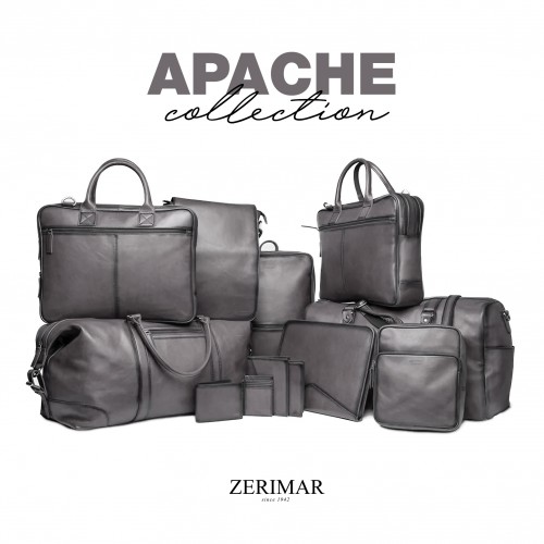 Porte-cartes en cuir avec fermeture éclair modèle DEGRA 8x11 cm