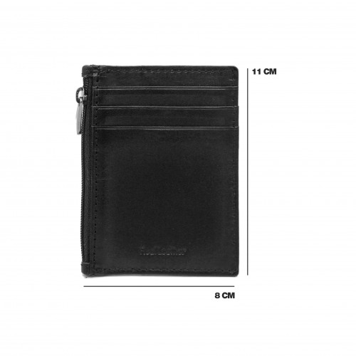 Porte-cartes en cuir avec fermeture éclair modèle DEGRA 8x11 cm