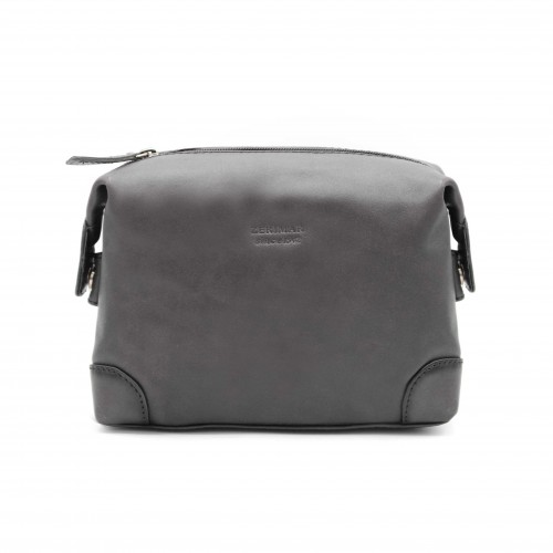 Trousse de toilette en cuir avec fermeture éclair 15x22x8 cm OCEAN&APACHE
