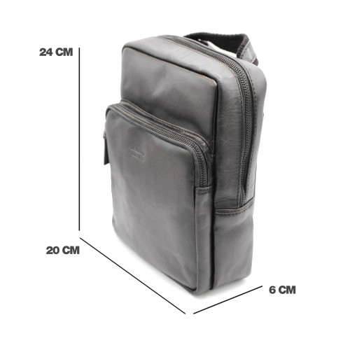 Sac bandoulière en cuir 24x20x6 cm OCEAN&APACHE