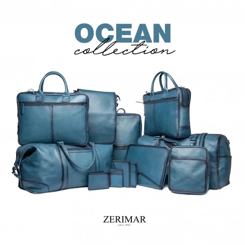 Sac bandoulière en cuir 35x25x7 cm OCEAN&APACHE