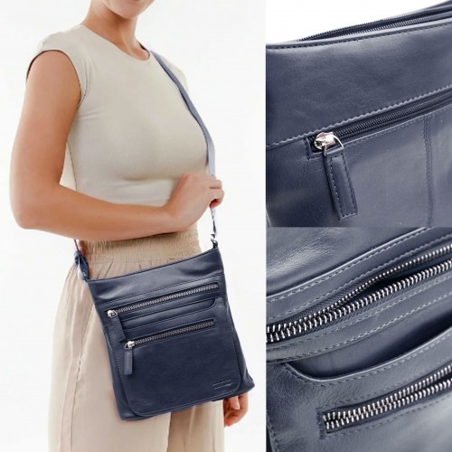 Sac bandoulière en cuir 25x24x6 cm BLOCK
