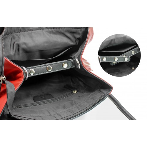 Sac en cuir double largeur 31x27x14 cm CHUEA