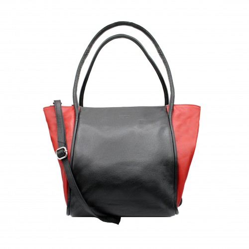 Sac en cuir double largeur 31x27x14 cm CHUEA