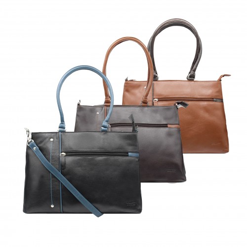 Sac en cuir à double anse 26x33x10,5 cm NIGHTE