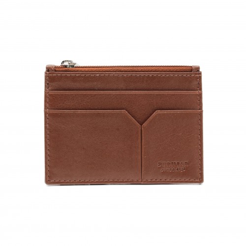 Porte-cartes en cuir avec fermeture éclair modèle DEGRA 8x11 cm