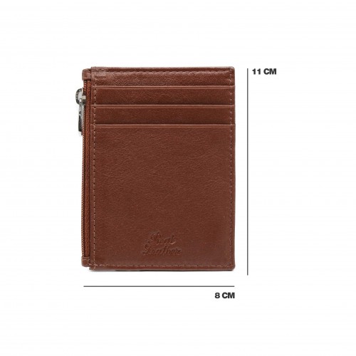 Porte-cartes en cuir avec fermeture éclair modèle DEGRA 8x11 cm