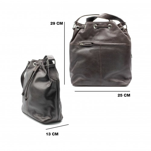 Sac en cuir avec anse 29x25x13 cm ASSAL