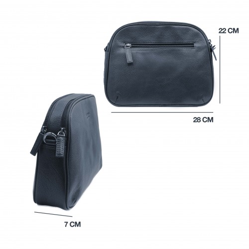 Sac bandoulière en cuir GOTU 28x22x7 cm